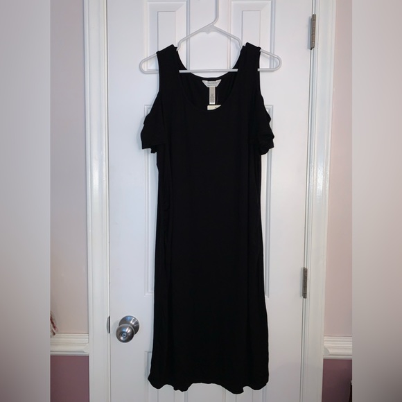 Ma Cherie Maternity Black cold shoulder Dress , size XL - Picture 2 of 8
